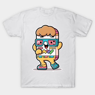 Cute happy kawaii hipster nerd T-Shirt